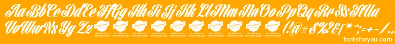 HarbellPersonalUse Font – White Fonts on Orange Background