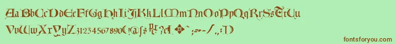 Lombardia Font – Brown Fonts on Green Background
