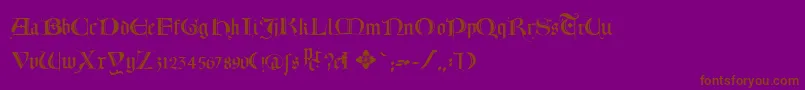 Lombardia Font – Brown Fonts on Purple Background