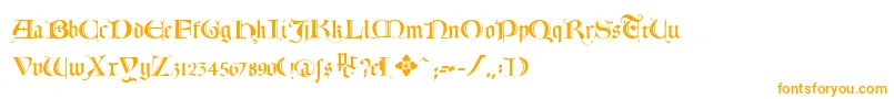 Lombardia Font – Orange Fonts on White Background