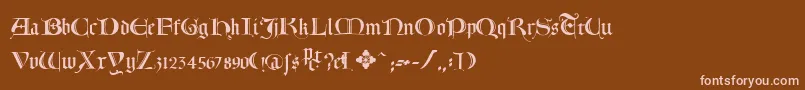 Lombardia Font – Pink Fonts on Brown Background
