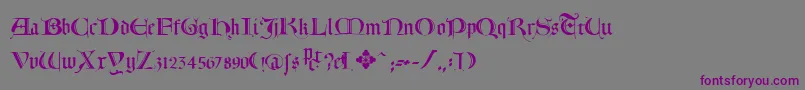 Шрифт Lombardia – фиолетовые шрифты на сером фоне