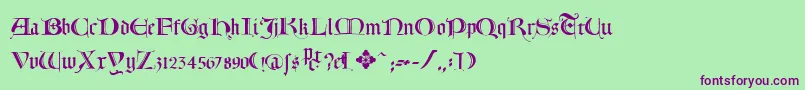 Lombardia Font – Purple Fonts on Green Background