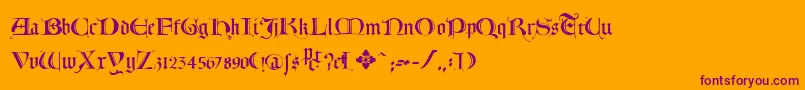 Шрифт Lombardia – фиолетовые шрифты на оранжевом фоне