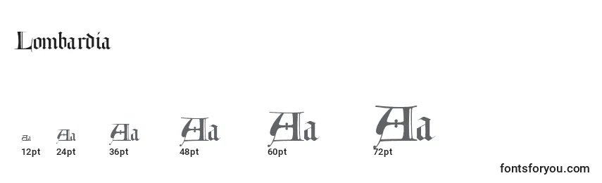 Lombardia Font Sizes