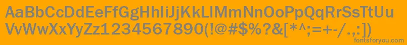 Police Franklingothmediumttt – polices grises sur fond orange