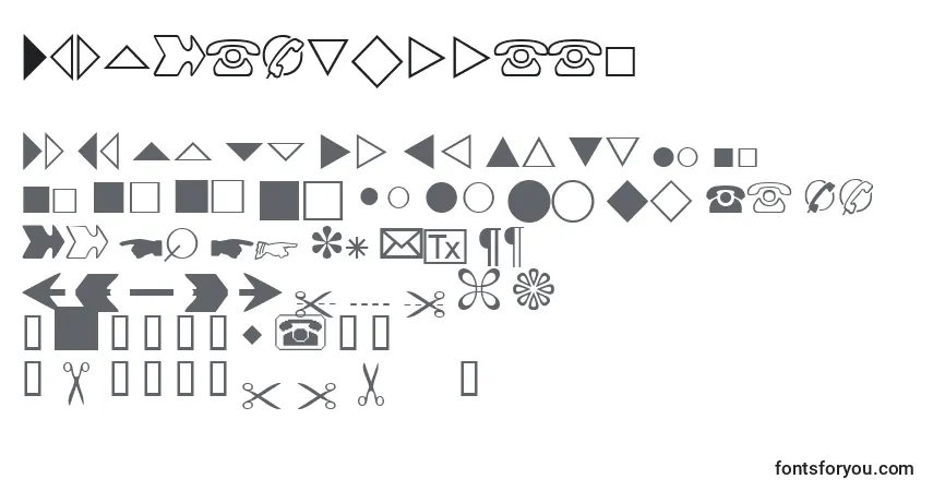 Шрифт Abacusthreessk – алфавит, цифры, специальные символы