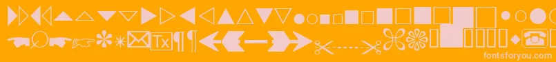 Abacusthreessk Font – Pink Fonts on Orange Background