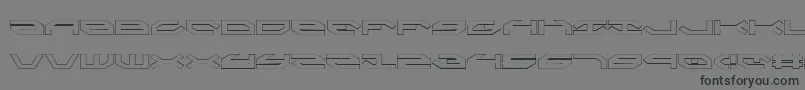TaskforceOutline-fontti – mustat fontit harmaalla taustalla