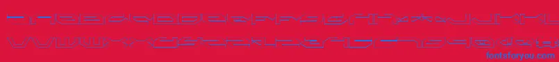 TaskforceOutline Font – Blue Fonts on Red Background