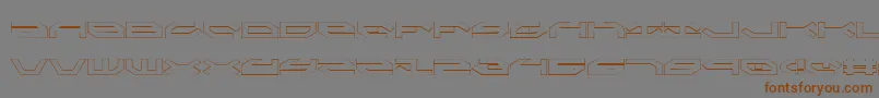 TaskforceOutline Font – Brown Fonts on Gray Background