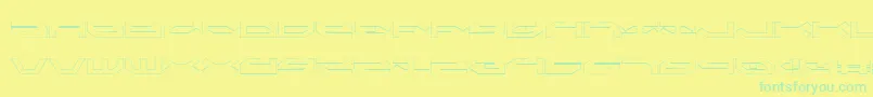Шрифт TaskforceOutline – зелёные шрифты на жёлтом фоне