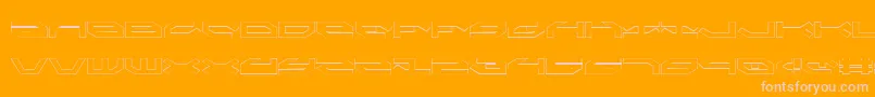 TaskforceOutline-Schriftart – Rosa Schriften auf orangefarbenem Hintergrund