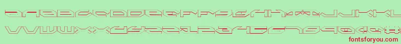 TaskforceOutline Font – Red Fonts on Green Background