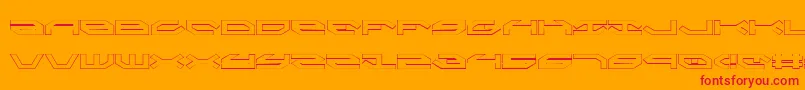 TaskforceOutline Font – Red Fonts on Orange Background