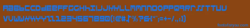 StuntmanCondensed Font – Blue Fonts on Brown Background
