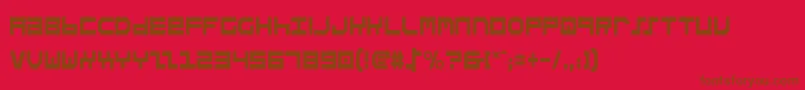 Fonte StuntmanCondensed – fontes marrons em um fundo vermelho