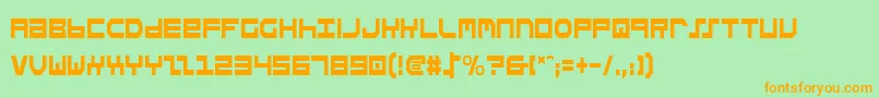 StuntmanCondensed Font – Orange Fonts on Green Background
