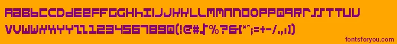 StuntmanCondensed Font – Purple Fonts on Orange Background