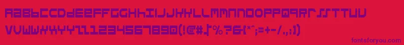 StuntmanCondensed-Schriftart – Violette Schriften auf rotem Hintergrund