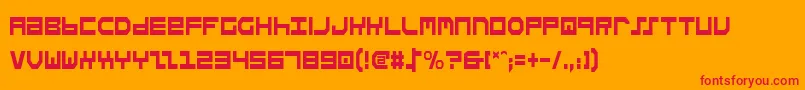 StuntmanCondensed Font – Red Fonts on Orange Background
