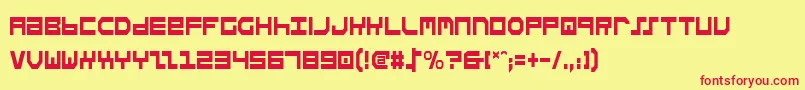 StuntmanCondensed Font – Red Fonts on Yellow Background