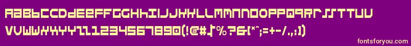 StuntmanCondensed Font – Yellow Fonts on Purple Background