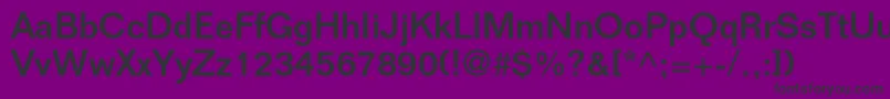 FoliostdMedium-Schriftart – Schwarze Schriften auf violettem Hintergrund