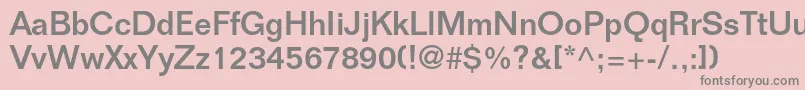 FoliostdMedium Font – Gray Fonts on Pink Background
