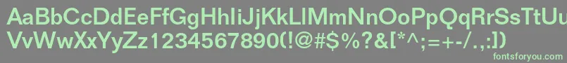 FoliostdMedium-fontti – vihreät fontit harmaalla taustalla