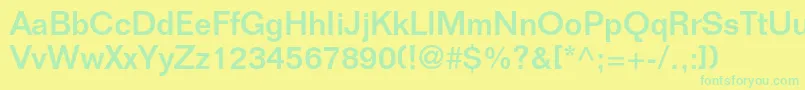 Police FoliostdMedium – polices vertes sur fond jaune