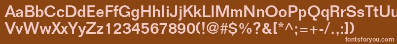 Police FoliostdMedium – polices roses sur fond brun