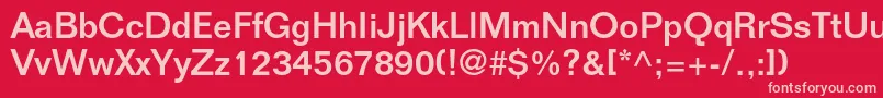 FoliostdMedium Font – Pink Fonts on Red Background