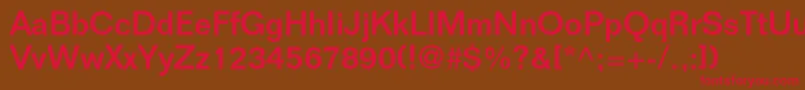 FoliostdMedium Font – Red Fonts on Brown Background