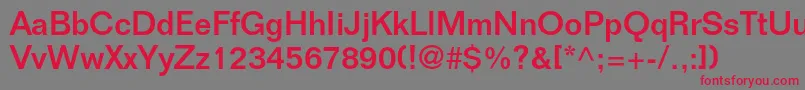 FoliostdMedium Font – Red Fonts on Gray Background