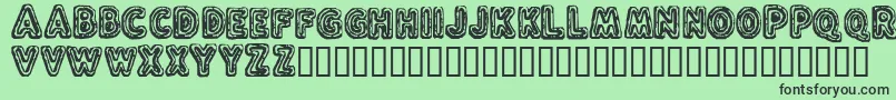 FluxCapacitor Font – Black Fonts on Green Background