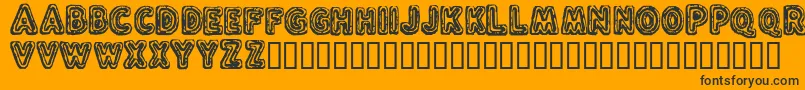 FluxCapacitor Font – Black Fonts on Orange Background