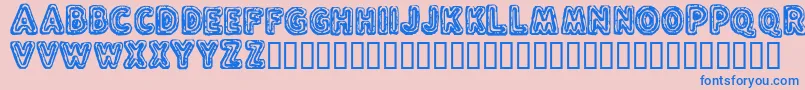 FluxCapacitor Font – Blue Fonts on Pink Background