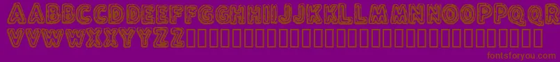 FluxCapacitor Font – Brown Fonts on Purple Background