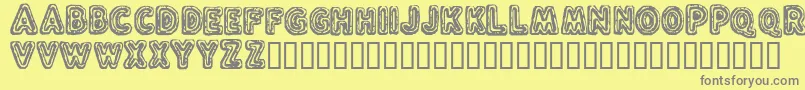 FluxCapacitor Font – Gray Fonts on Yellow Background