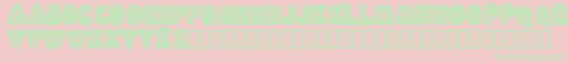 FluxCapacitor Font – Green Fonts on Pink Background