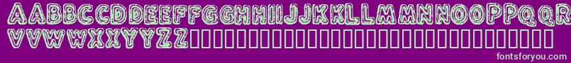 FluxCapacitor Font – Green Fonts on Purple Background