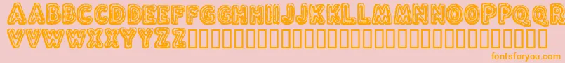 FluxCapacitor Font – Orange Fonts on Pink Background