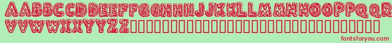 FluxCapacitor Font – Red Fonts on Green Background