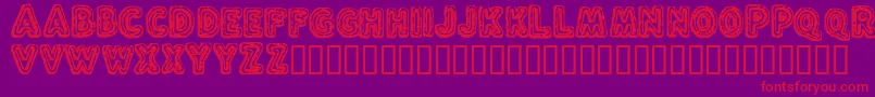 FluxCapacitor Font – Red Fonts on Purple Background
