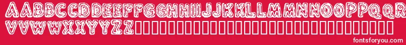 FluxCapacitor Font – White Fonts on Red Background