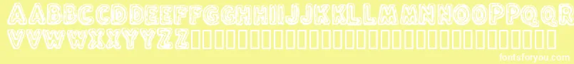 FluxCapacitor Font – White Fonts on Yellow Background