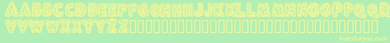 FluxCapacitor Font – Yellow Fonts on Green Background