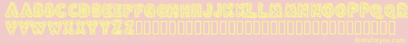 FluxCapacitor Font – Yellow Fonts on Pink Background