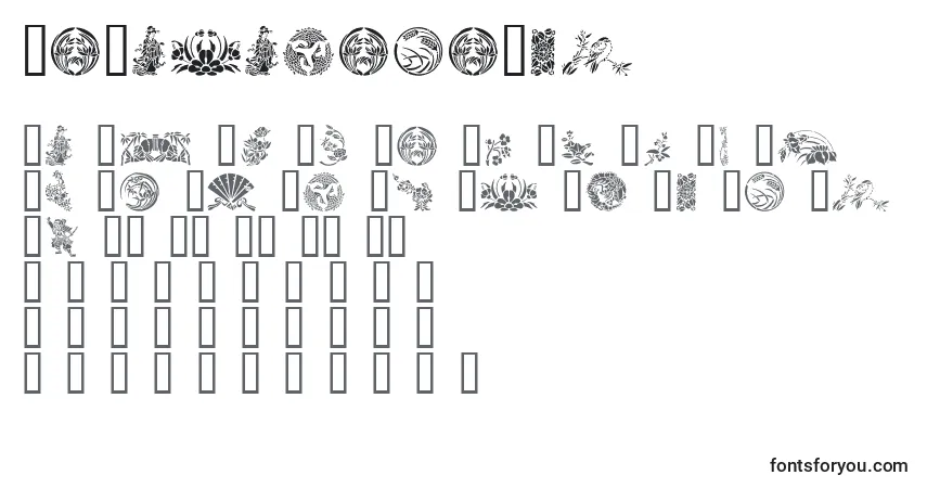 Schriftart GeJapaneseArt – Alphabet, Zahlen, spezielle Symbole